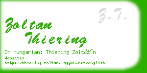 zoltan thiering business card